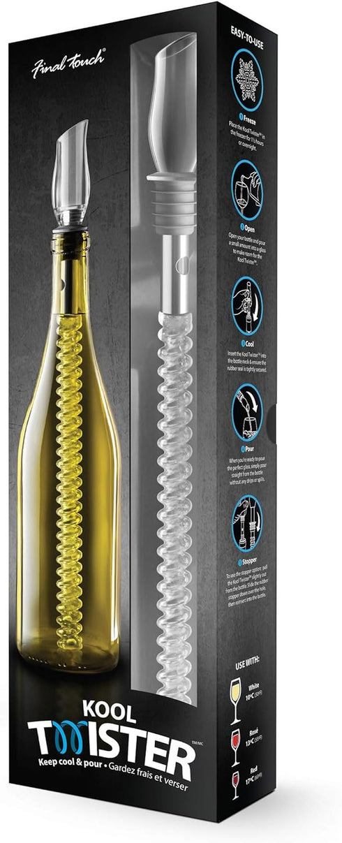Final Touch Kool Twister 2-in-1 Wine Bottle Chilling Stick & Pourer (KT523) by Final Touch