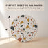 Set 6 (Sunset) Absorbent Terrazzo Drink Coasters with Holder, of Ceramic Stone Coasters for Drinks, Water-Absorbing