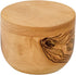 Handcrafted Salt Keeper with Magnetic Lid, 4" Round, Olive Wood by Berard