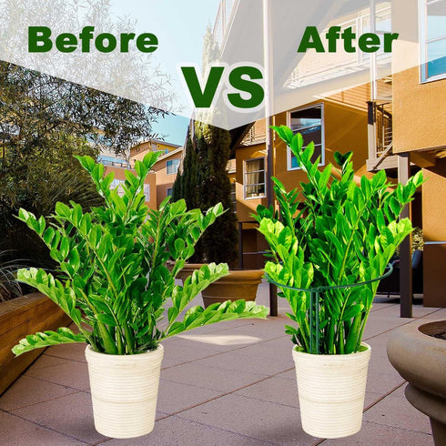 6 Pack (10" 15.8" HiGift Plant Support Stakes, Metal Peony Cages and Supports, Garden Stakes Plant Support Cage, Large