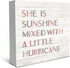 SRADMO She Is Sunshine Mixed with a Little Hurricane Boho Wood Box