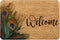 Welcome Peacock Feather Doormat - Nature Welcome Rug, Non-Slip Mat for Front Door Outdoor Entry, Housewarming Gift,