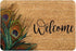 Welcome Peacock Feather Doormat - Nature Welcome Rug, Non-Slip Mat for Front Door Outdoor Entry, Housewarming Gift,
