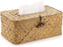 Sumnacon Rectangle Tissue Box Cover, Woven Seagrass Tissue Holder for Bathroom, Decorative Tissue Cover for Home Office