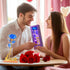Childom Birthday Gifts for Women, Christmas Rose Gifts for Her Mom, Blue Rose with Love Stand for Wife