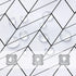 Riyidecor Small Stall White Black Half Single RV Camper Shower Curtain 39x72 Inch, Chevron Herringbone Geometric Decor