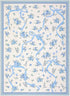 3x5 GarveeHome Floral Bow Rugs for Bedroom Girls, Rug for Living Room with Soft Low Pile, Blue and White Washable Area