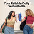 Commute 40 oz, ENCOOL Leakproof Insulated Water Bottle with Straw Dual-Sip Water Bottle Bag-Safe Design for Work, & Gym