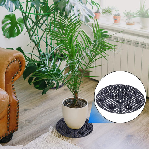 LFUTARI 6Pack 15" (40cm-6pcs, Large Plant Level Pot Elevator, Heavy Duty Plant Stands, Plant Pot Saucer for Prevent Rot