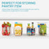 Vtopmart Clear Plastic Storage Bins, 6 PCS Pantry Organizer Bins with Handle for Kitchen, Refrigerator, Freezer