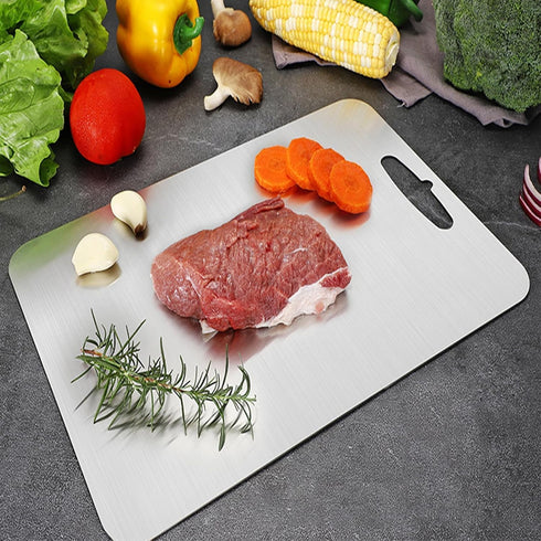 Board,100% 2025 (14"L 10"W) Titanium Cutting Pure Titanium Cutting Boards for Kitchen, New Double Sided Food-Grade