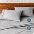 Bare Home King Size Microfiber Pillow Cases, Set of 2, Light Grey, Cooling, Easy Care