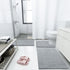 Arotive Luxury Chenille Toilet Rugs U-Shaped - Extra Soft Non-Slip Bathroom Mat, Light Grey, 24"x20"