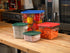 Carlisle FoodService Products 4 Quarts Square Food Storage Container, Stackable Design for Catering, White