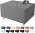YEMYHOM Ottoman Cover, High Stretch Jacquard Design, Removable Slipcover for Folding Storage Footstool (Small, Light