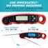 KIZEN Instant Read Meat Thermometer Digital, Waterproof Food Thermometer for Cooking, Grill, Oven, BBQ with Backlit