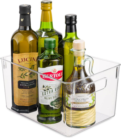 Pack 4 Countertops, Of Plastic Kitchen Organization Pantry Storage Bins - Fridge Organizer Household Food Baskets