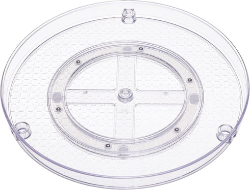 2 12" Amazon Basics Tier Lazy Susan Turntable Organizer for Condiments, Diameter, Clear