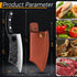 ROCOCO 6.3" Cleaver Butcher Knife, Full Tang with Sheath, Ideal for Home Outdoor BBQ Camping, Great Gift Idea