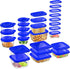 54-Piece Food Storage Containers with Lids, BPA-Free, Stain-Resistant, Microwave Safe by Chef Buddy