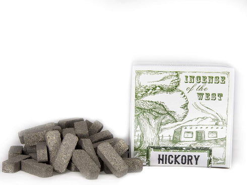 Hickory Natural Wood Incense Bricks, 40 Count - Made in The USA