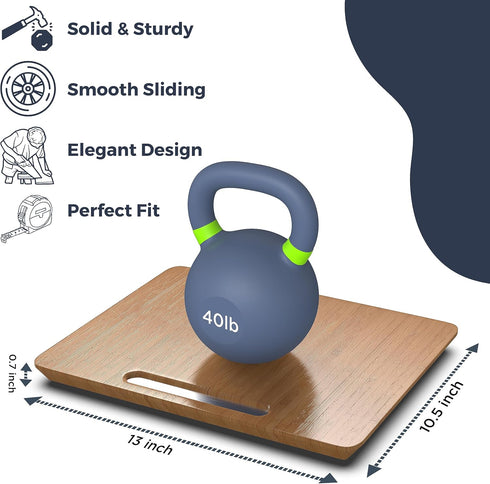 Ibyx Elegant Sliding Tray for Heavy Kitchen Appliances & Coffee Maker - Sturdy, Slides Easily (Natural, Medium - Wide