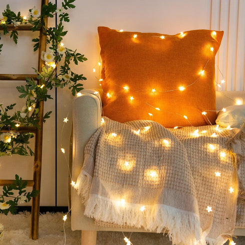 in,40FT 120 8 Star String Lights Plug LEDs Star Fairy Lights,Waterproof Starry Light with Modes Remote for Outdoor