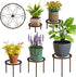 Plant Stand Indoor Outdoor 5 Pack Heavy Duty Metal Stand Multiple Plants,