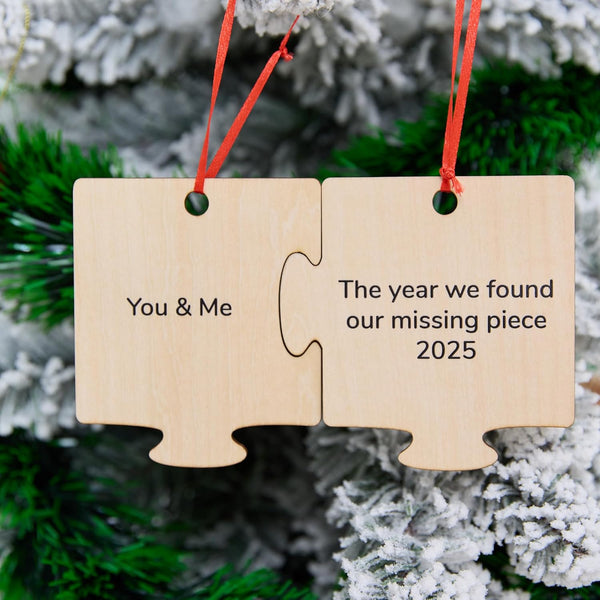 NGHYANNA NGHYANA Wooden Puzzle Piece Ornament You and Me Keepsake 2025 Couples Gift