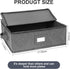 Platter Storage Case, Hard Shell China Storage Containers 17" x 13" x 6", Includes 5 Felt Dividers, Stackable, Linen