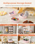 12 8 4.5 Inches, Closet 3 Pack Small Woven Basket, x x Storage Basket for Organizing, Cute Small Rope Shelf Cube