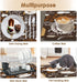 Coffee Mat for Countertops, 2 Pcs Retro Vintage Brown Dish Drying Mat for Kitchen Coffee Bar, Fits Under Espresso