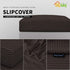 Easy-Going Stretch Chair Cushion Cover - Soft Flexibility Sofa Protector with Elastic Bottom, Chocolate