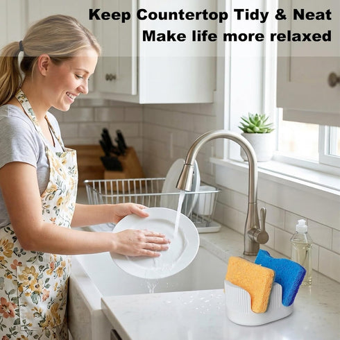 2 Countertop, Ultra Absorbent Stone Sponge Holder for Kitchen Sink, Slot Diatomite Dish Brush Sponge Holder, Diatomite