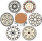 Baalaka Drink Coasters Set of 6 with Holder, Ceramic Absorbent Coaster for