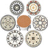 Baalaka Drink Coasters Set of 6 with Holder, Ceramic Absorbent Coaster for
