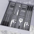Kitchen Drawer Silverware Organizer, Adjustable Cutlery Holder, Expandable Utensils Tray for Flatware Storage