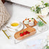 meekoo 3 Pcs Tray with Handles - Clear Acrylic Serving Tray, Spill Proof Decorative Organizer for Coffee Table