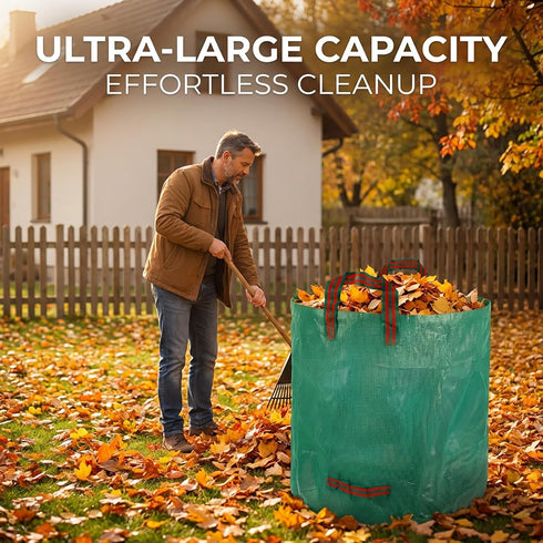 RAINFLOW 42 4 1PC Reusable Yard Waste Bags - Gallon Outdoor Trash Can,Reusable Lawn Leaf Bags,Standable Garden Waste