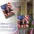 Welcome Firefighters Helmet Garden Flag, Fireman Emergency Rescue Alert Decorations, Double Sided 12x18 Outdoor Decor