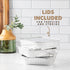 PLASTICPRO 10 Pack 8 Inch Square Aluminum Pans with Lids, Disposable Tin Foil Baking Pans for Food Storage