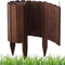 Wood Garden Edging Border, No Dig Landscape Edging, Decorative Flower Bed Border, 11.8" H x 48" L (1 Pack)
