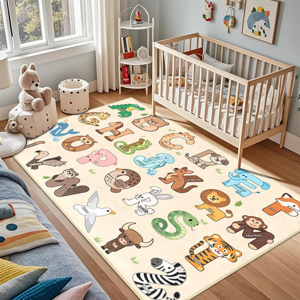 Kids Rugs for Playroom - 3x5 Feet ABC Alphabet Rug for Kids