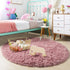6Ft Blush Round Rug for Bedroom, Fluffy Fuzzy Plush Circle Area Rugs for Baby Kids Room Decor Aesthetic, Shaggy
