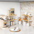 Kitchen Cabinet Organizer Shelf Set of 4, Stackable Countertop Storage Rack for Pantry Spices, Plates, Desk Books