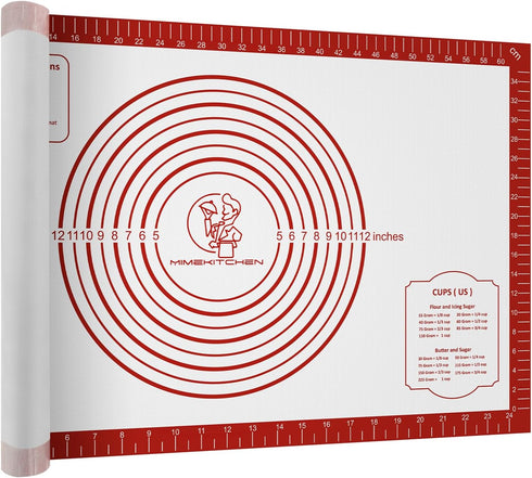 Extra Large Silicone Baking Mat, Non-Stick Pastry Sheet for Dough Rolling, Counter Mat Oven Liner 26 x 16 Inch