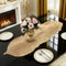 FAVE Gold Small Table Runner 36 Inch Heat Resistant Vinyl Table Cover