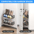 2 Pack 8 Closet Wall Shoe Rack,Hanging Shoe Storage Holds Pairs of Shoes Over The Door Wall Mounted Shoe Organizer