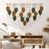 51.5" 33.5" KHOYIME Large Macrame Wall Hanging Boho Woven Tapestry, Chic Home Decor Modern Bohemian Handmade Leaf
