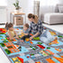 DINSUMRUG (59X39.4 INCH, Car Rug for Kids, Car Play Mat Carpet, Extra Non-Slip Traffic Road Rug for Kids, City Map